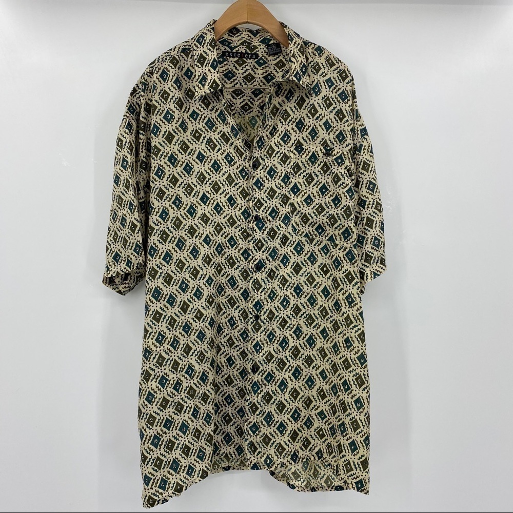 Excetera men’s short sleeved silk button up shirt
